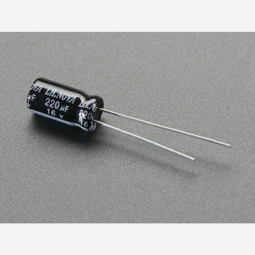 220uF 16V Electrolytic Capacitors - Pack of 10