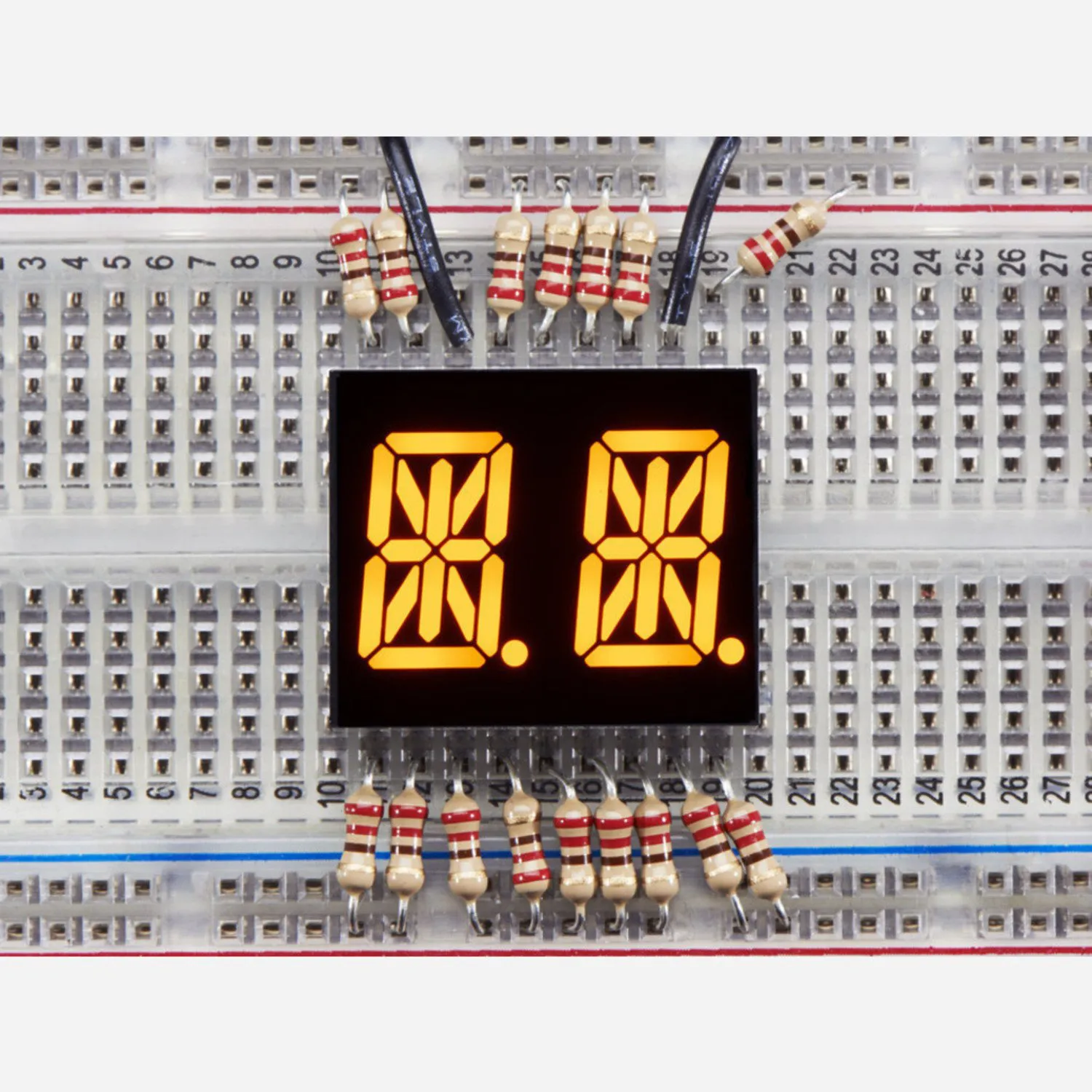 Photo of Dual Alphanumeric Display -Yellow 0.54 Digit Height - Pack of 2