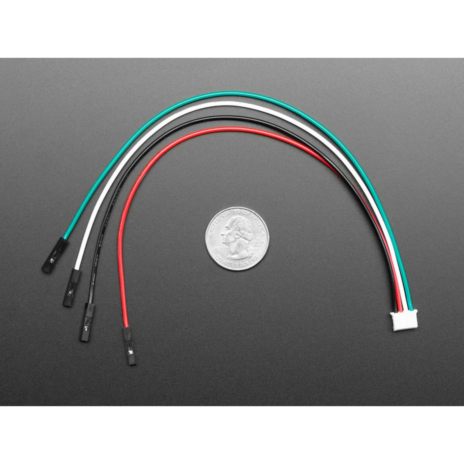 Photo of JST PH 4-Pin to Female Socket Cable - I2C STEMMA Cable - 200mm