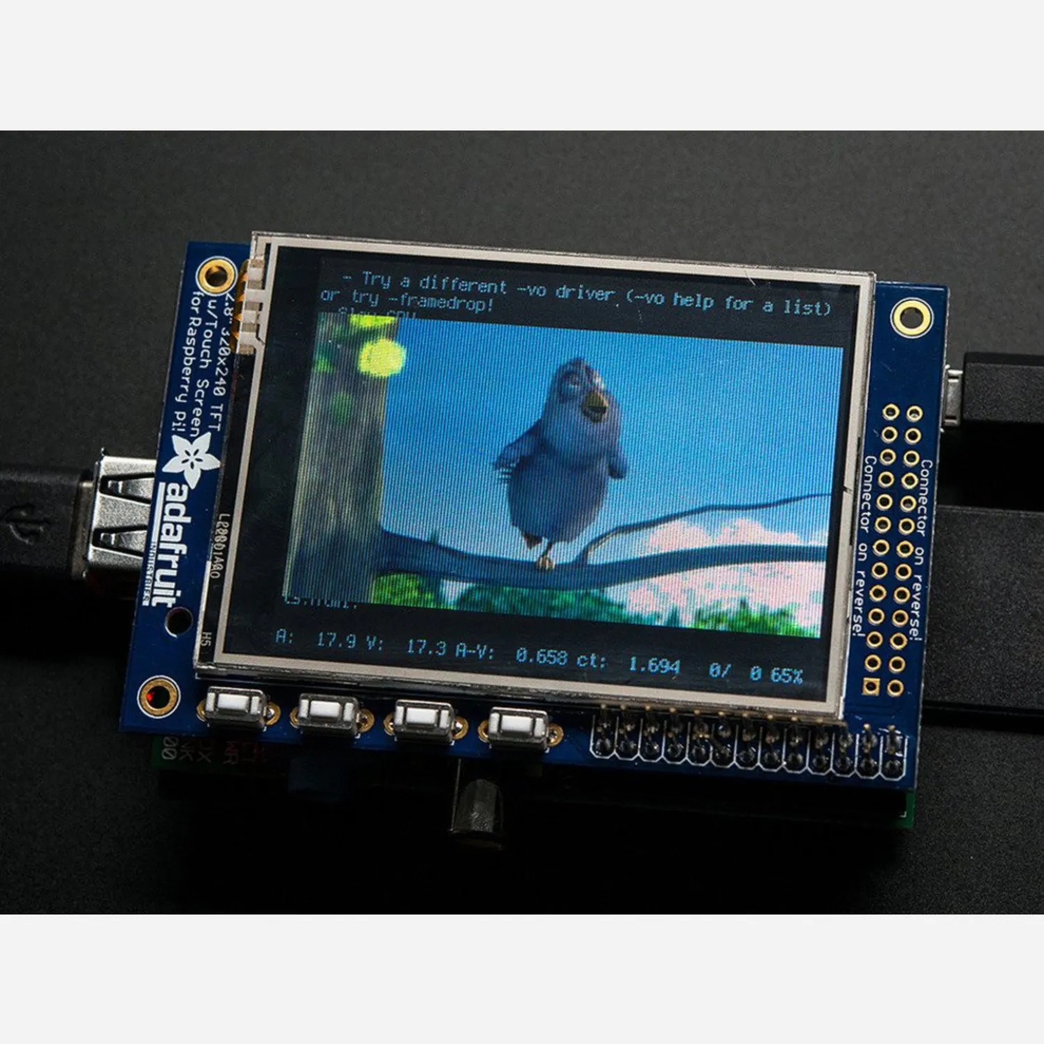 Photo of Adafruit PiTFT - 320x240 2.8 TFT+Touchscreen for Raspberry Pi