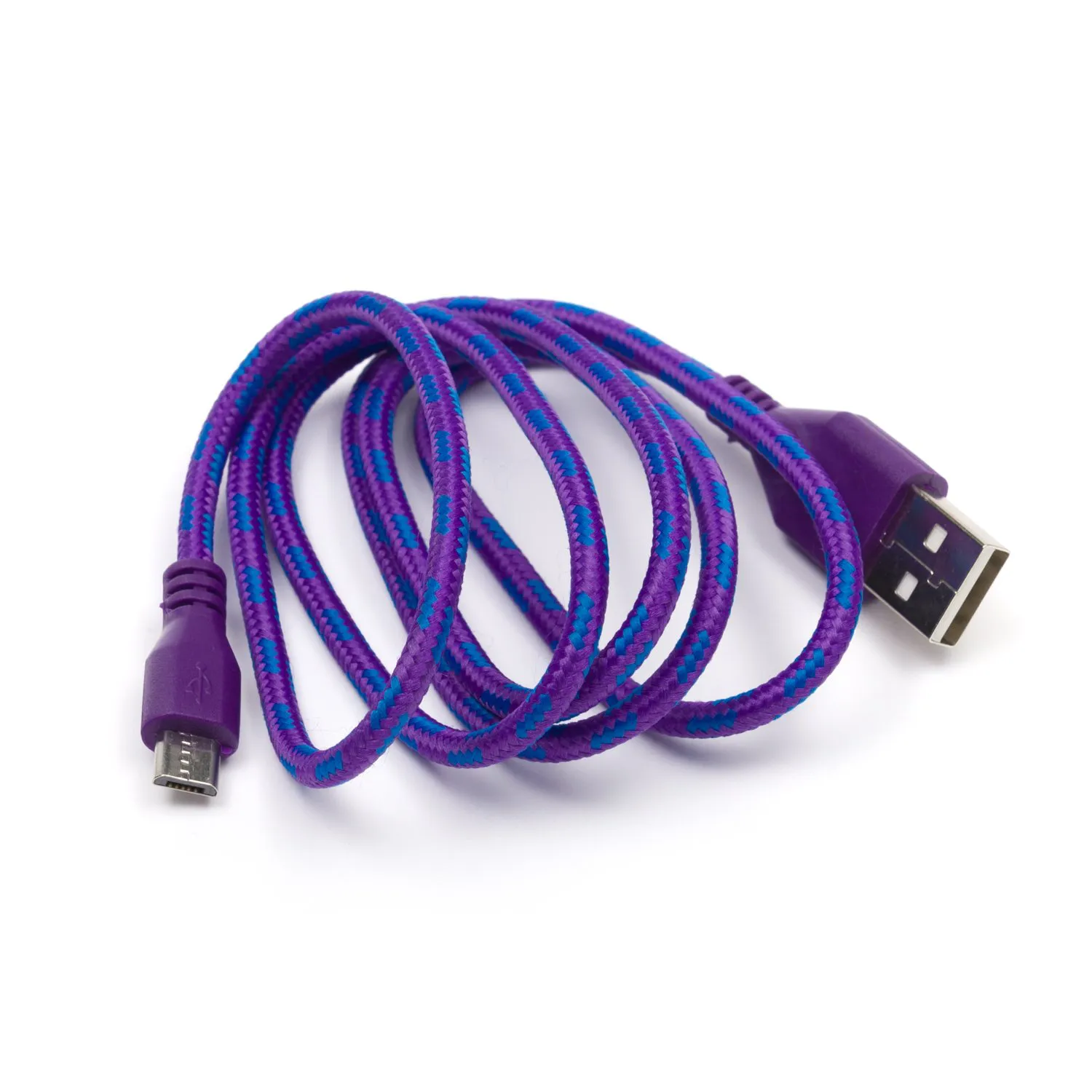 Photo of USB Patterned Fabric Cable - A/MicroB 1m