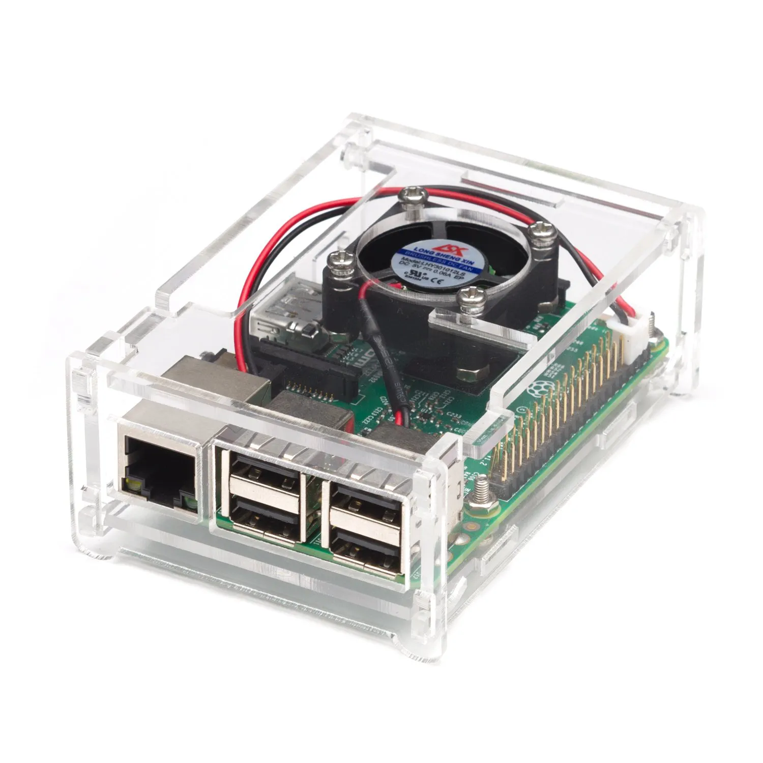 Photo of Transparent Acrylic Case + Fan For Raspberry Pi 3B+