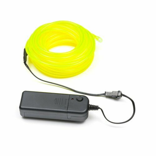 5M Flexible el wire with battery holder 5mm - Fluorescent Green