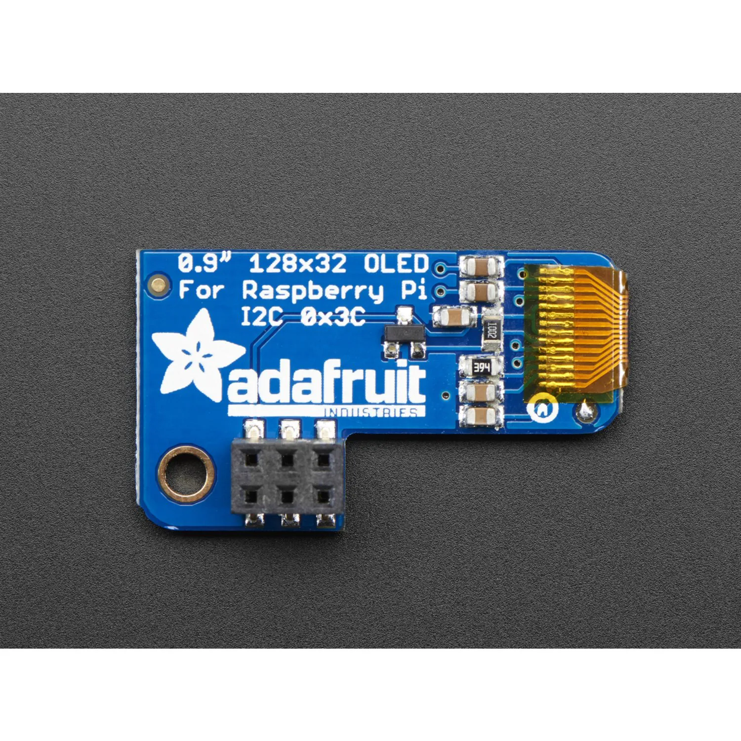 Photo of Adafruit PiOLED - 128x32 Monochrome OLED Add-on for Raspberry Pi