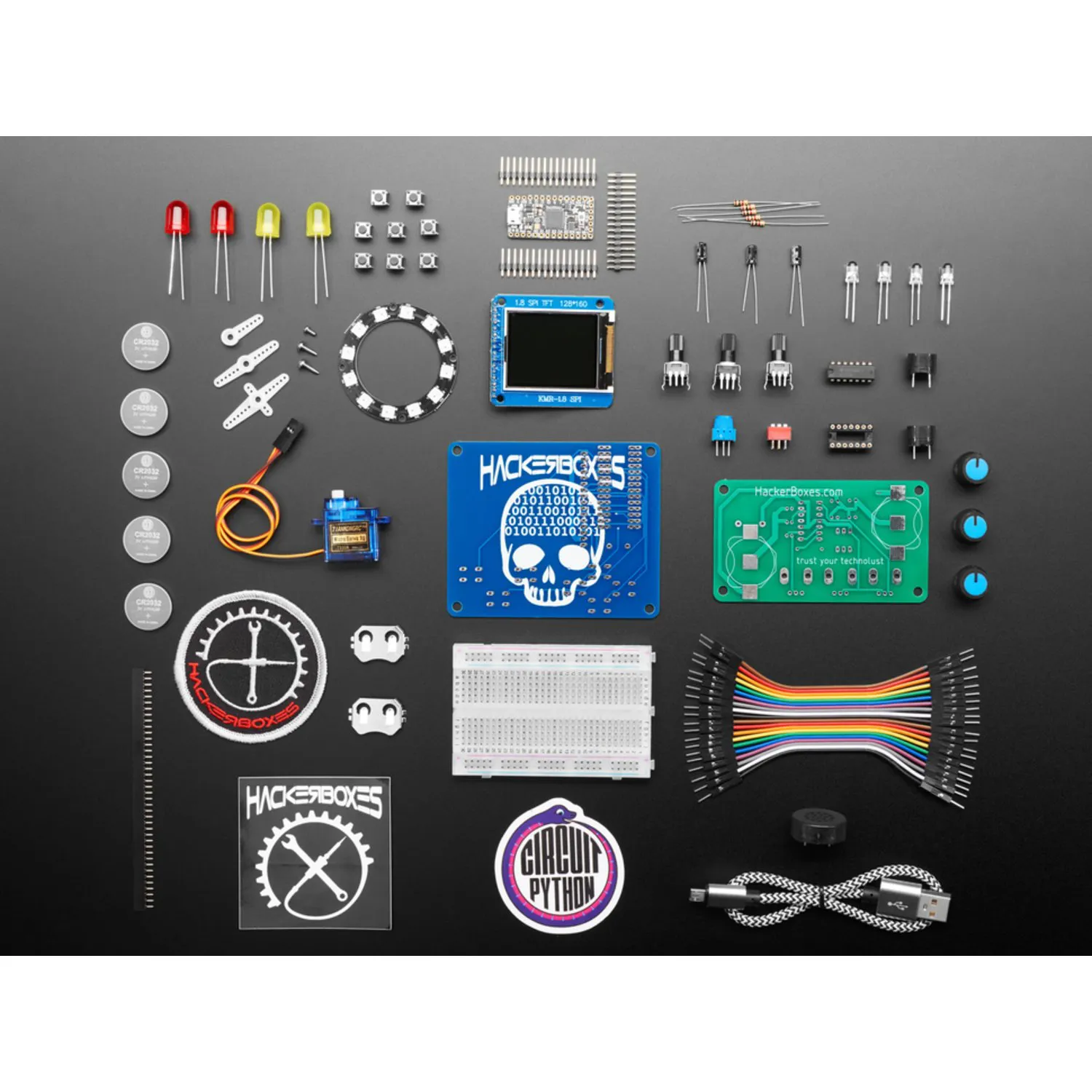 Photo of HackerBox #0041 - ItsyBitsy M4 + CircuitPython + MakeCode Arcade