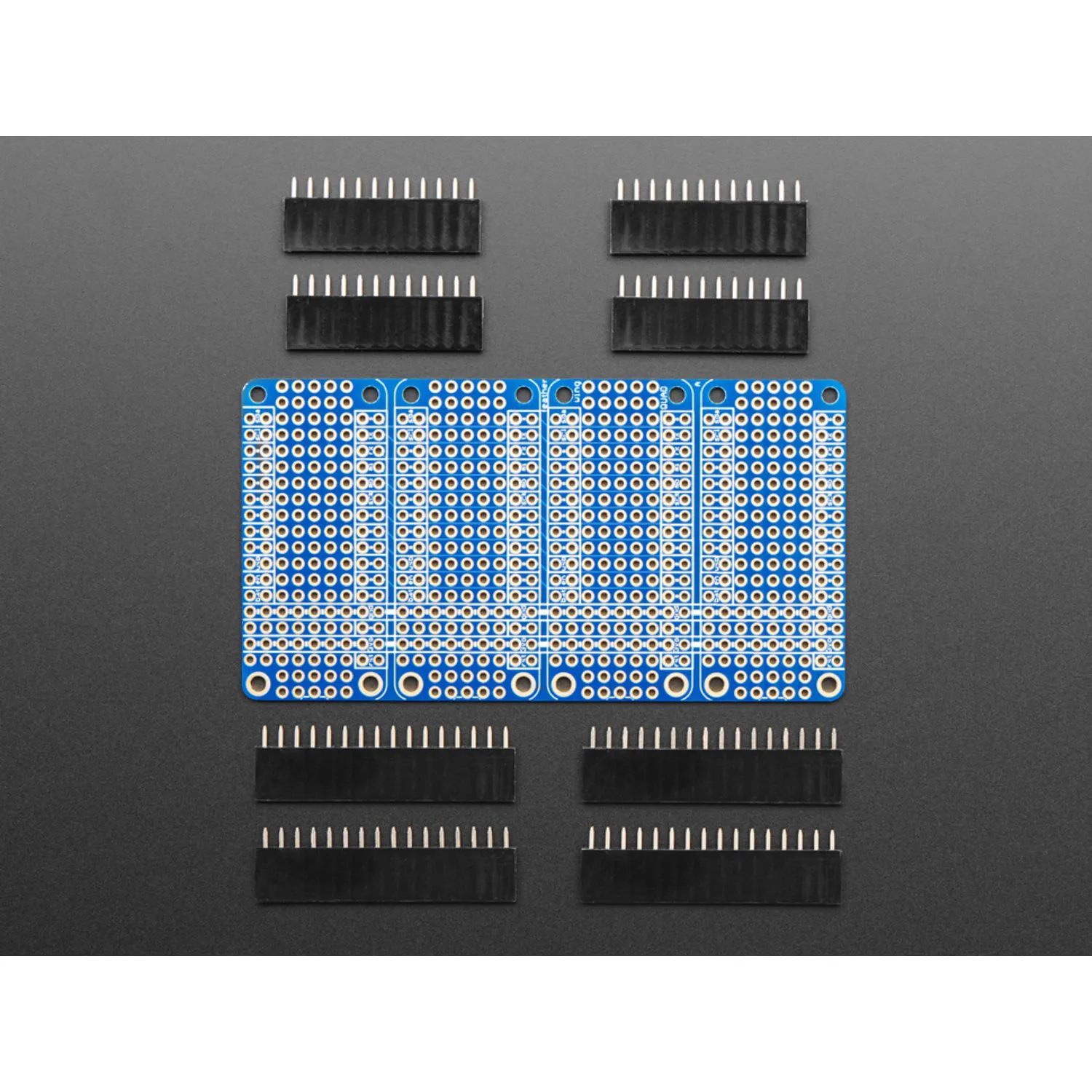 Photo of Adafruit Quad Side-By-Side FeatherWing Kit with Headers