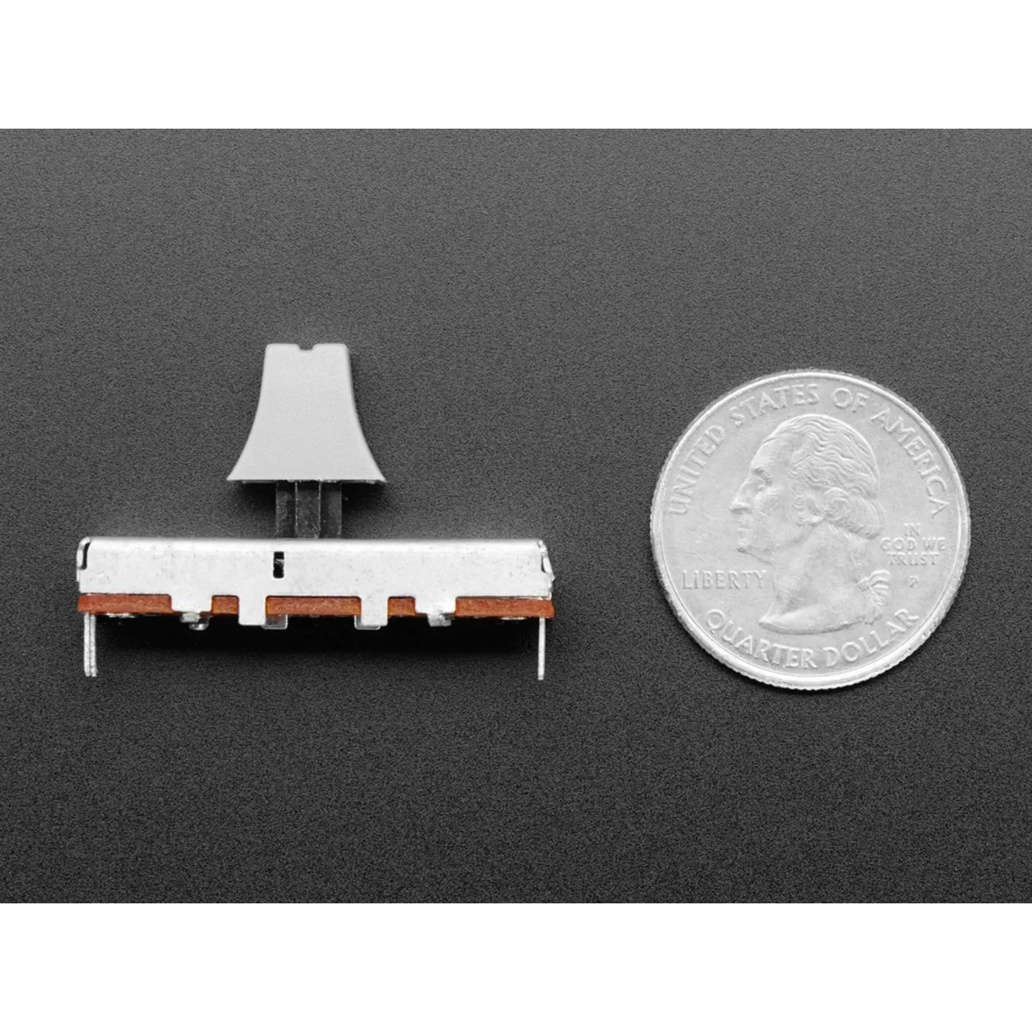 Photo of Slide Potentiometer with Plastic Knob - 35mm Long - 10KΩ