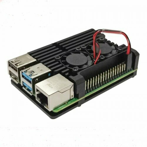 Armour Case with Dual Cooling Fan for Raspberry Pi 4