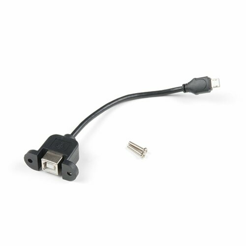 Panel Mount USB-B To Micro-B Cable - 6 (SparkFun CAB-15463) | Little Bird