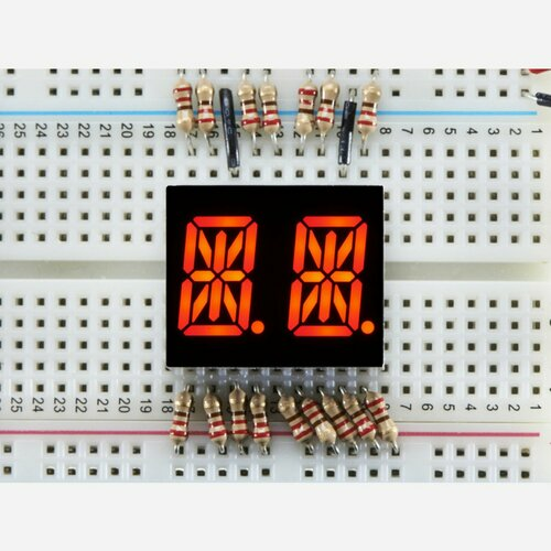 Dual Alphanumeric Display - Red 0.54 Digit Height - Pack of 2