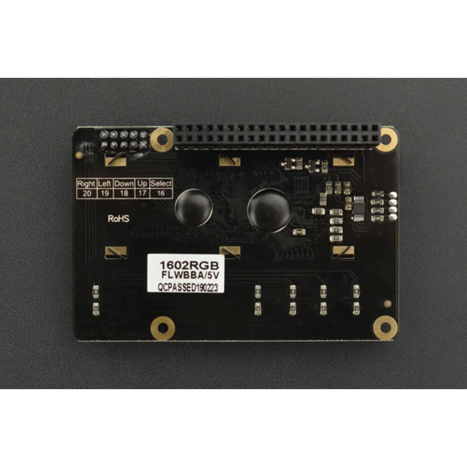 Photo of IIC 16x2 RGB LCD KeyPad HAT with RGB Backlight(Compatible with Raspberry Pi 3B+/4B)