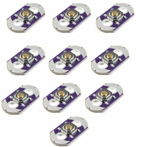 E-Textiles Momentary Push Button - 10 Pack
