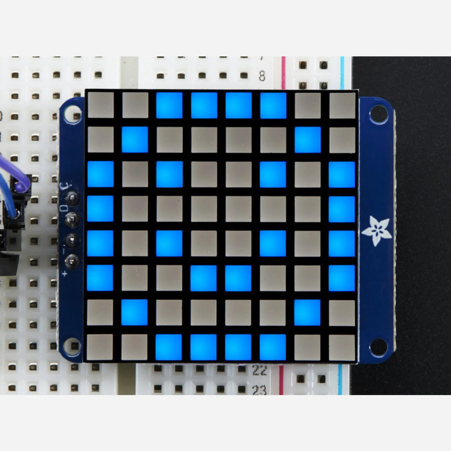 Photo of Small 1.2 8x8 Bright Square LED Matrix + Backpack - Blue