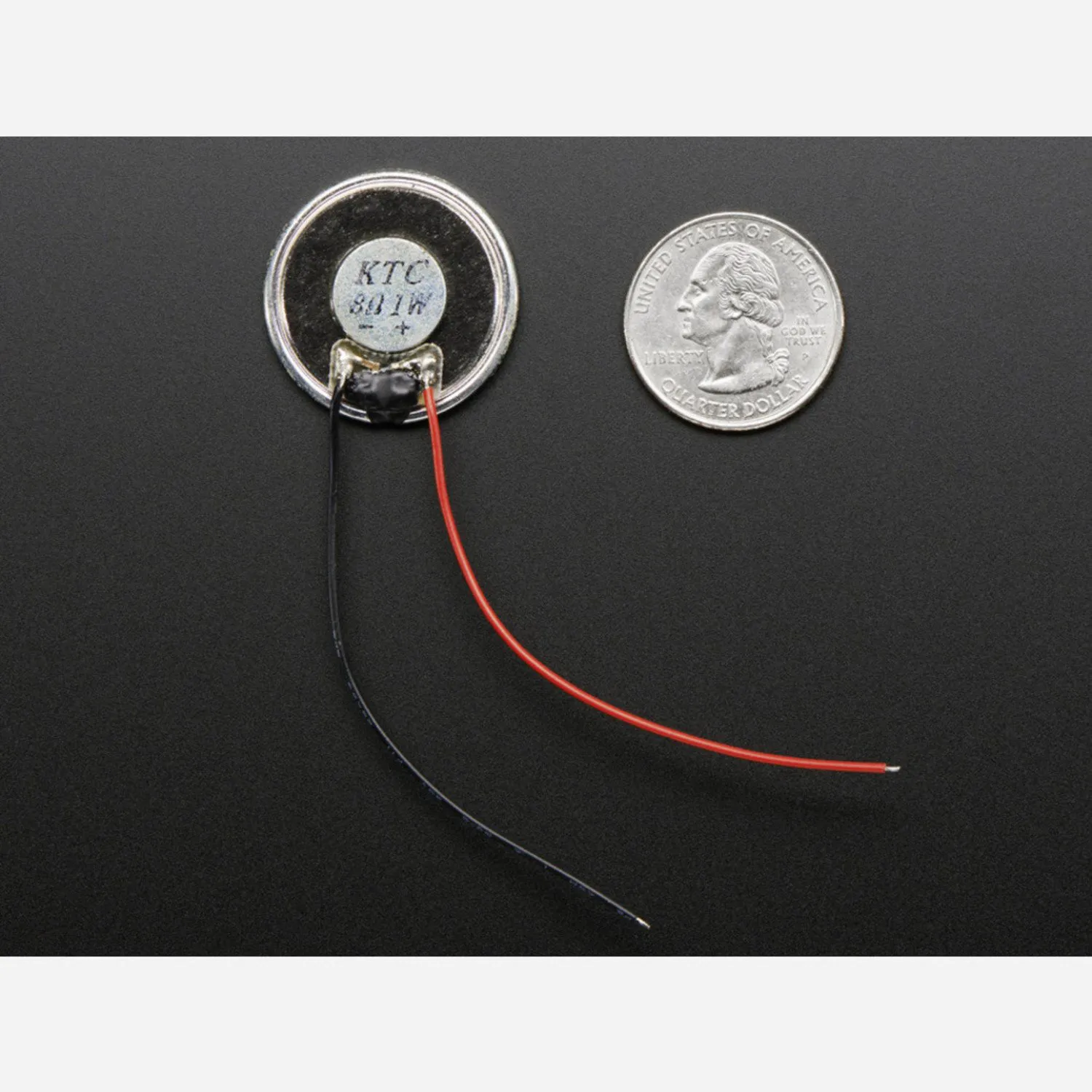 Photo of Mini Metal Speaker w/ Wires - 8 ohm 0.5W