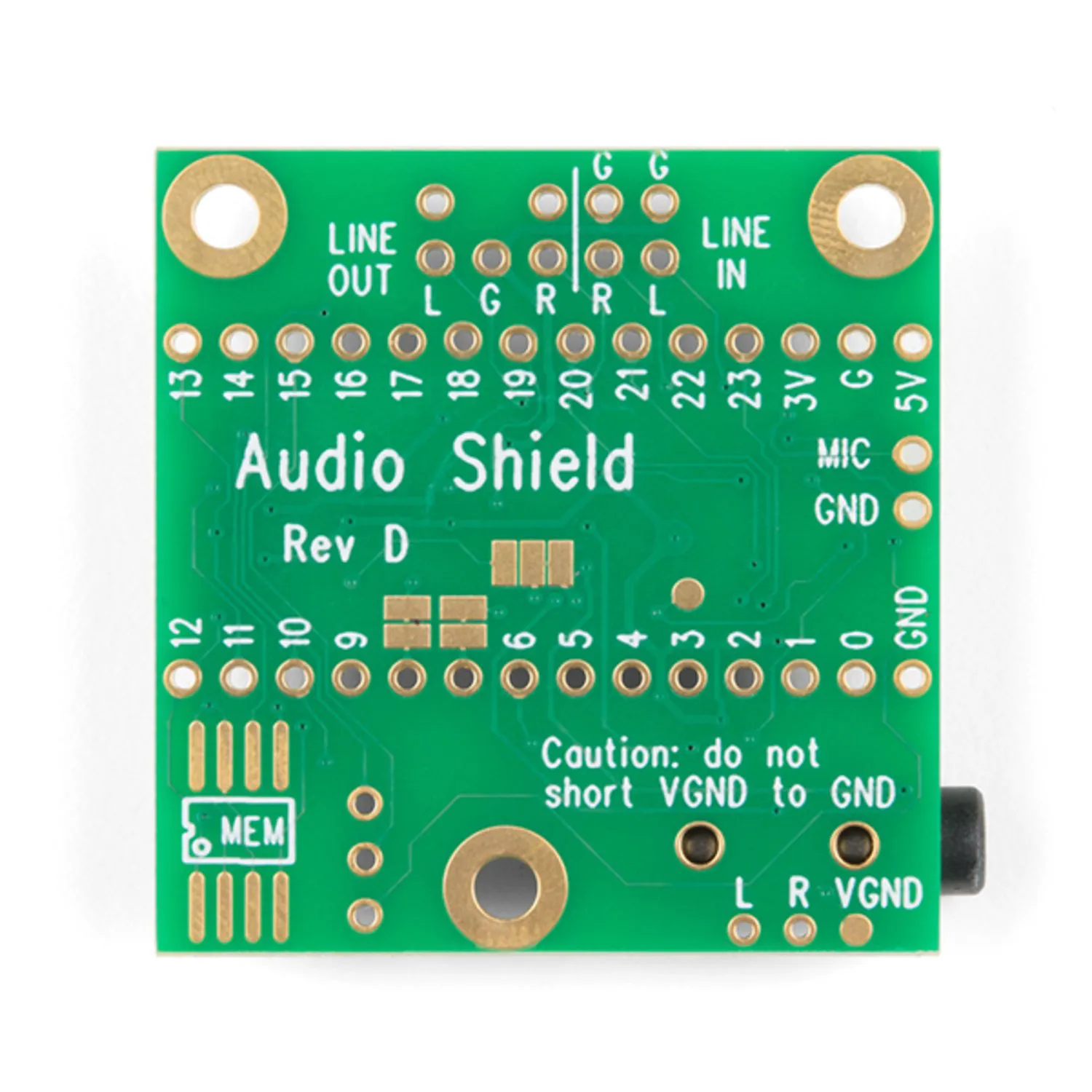 Photo of Teensy Audio Adapter Board (Rev D)