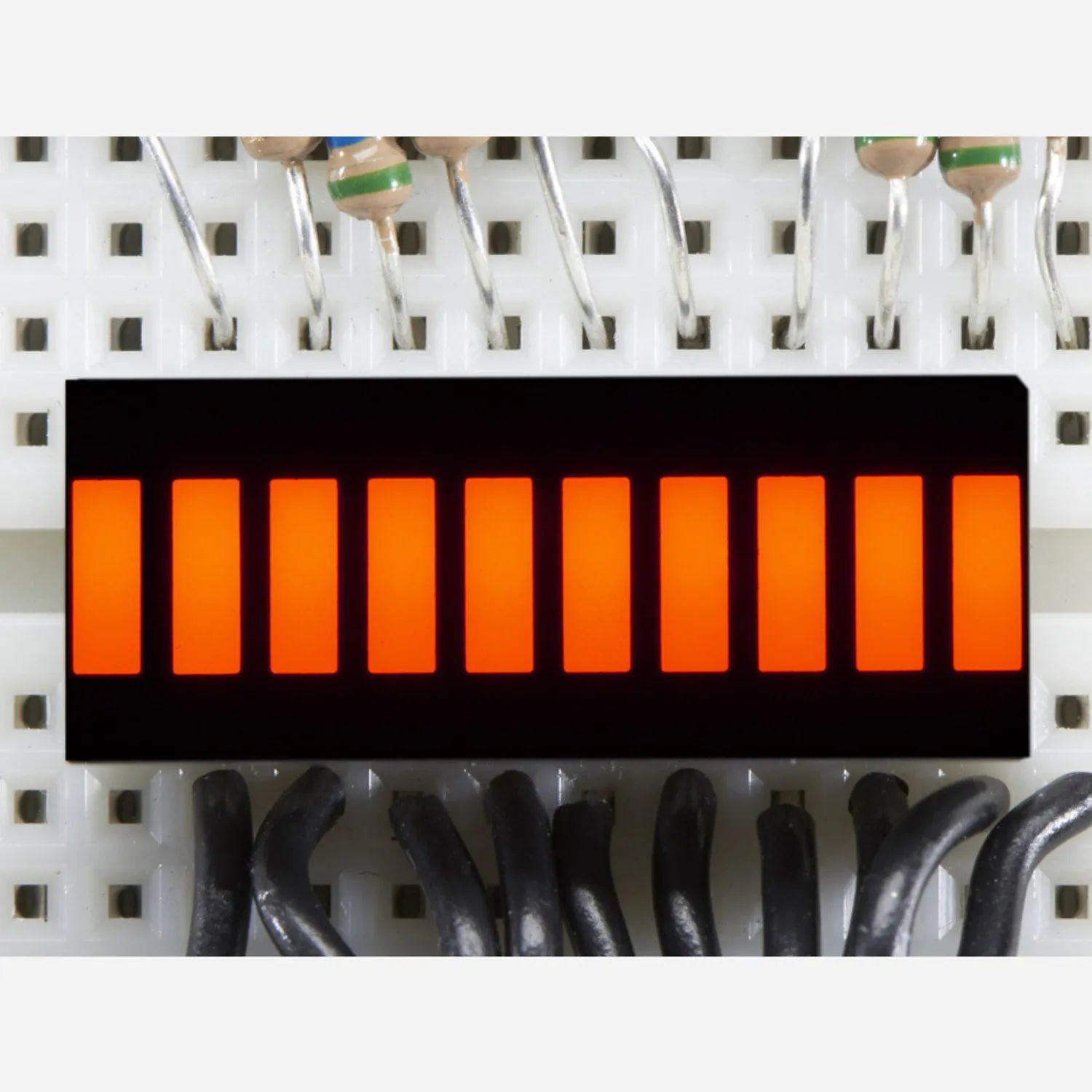 Photo of 10 Segment Light Bar Graph LED Display - Amber [KWL-R1025UAB]