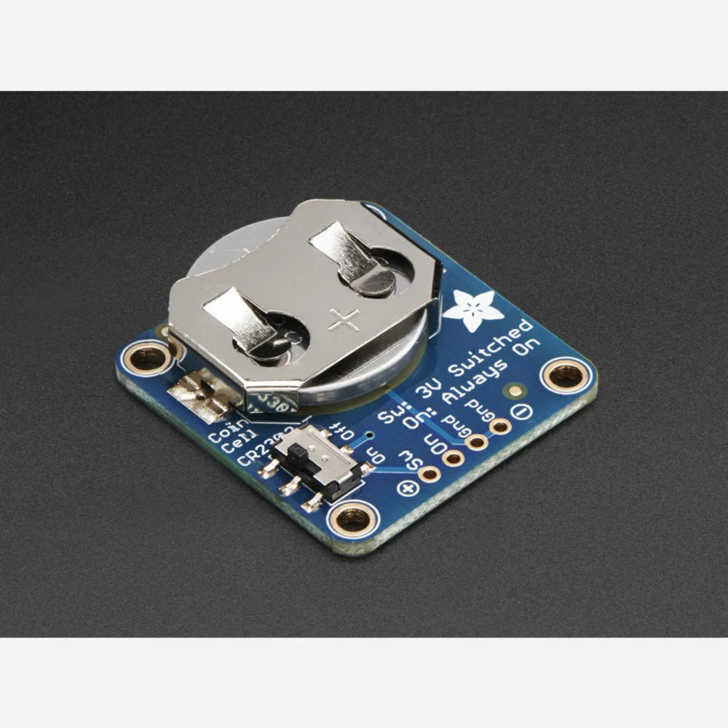 Photo of 20mm Coin Cell Breakout w/On-Off Switch (CR2032)