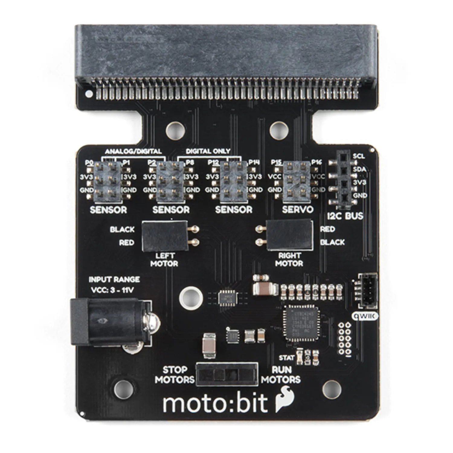 Photo of SparkFun moto:bit - micro:bit Carrier Board (Qwiic)