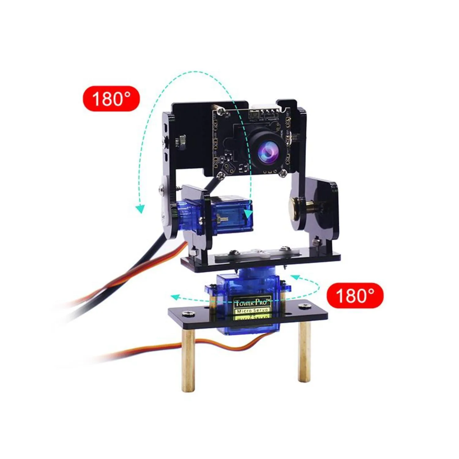 Photo of Yahboom HD Camera Pan-Tilt Kit with 2 Pcs SG90 Micro Servos for robot car