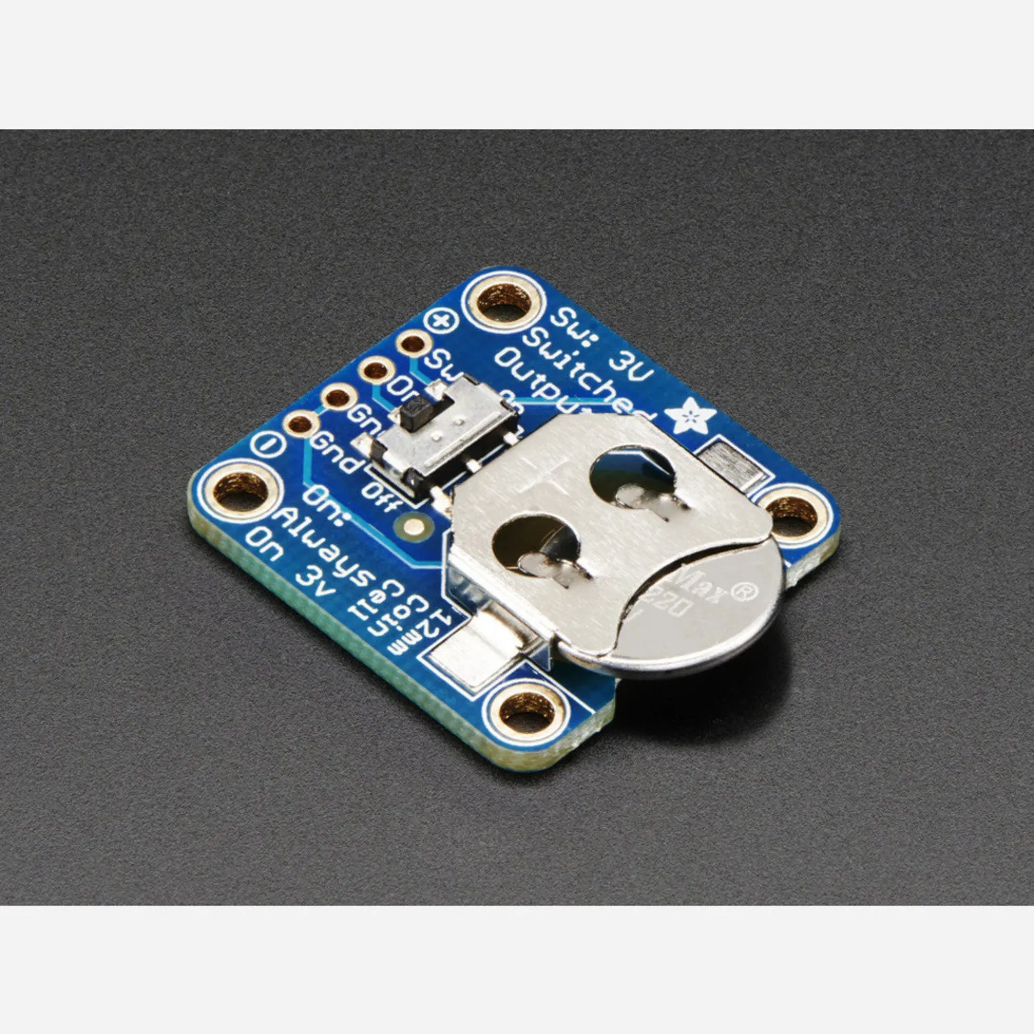Photo of 12mm Coin Cell Breakout w/ On-Off Switch