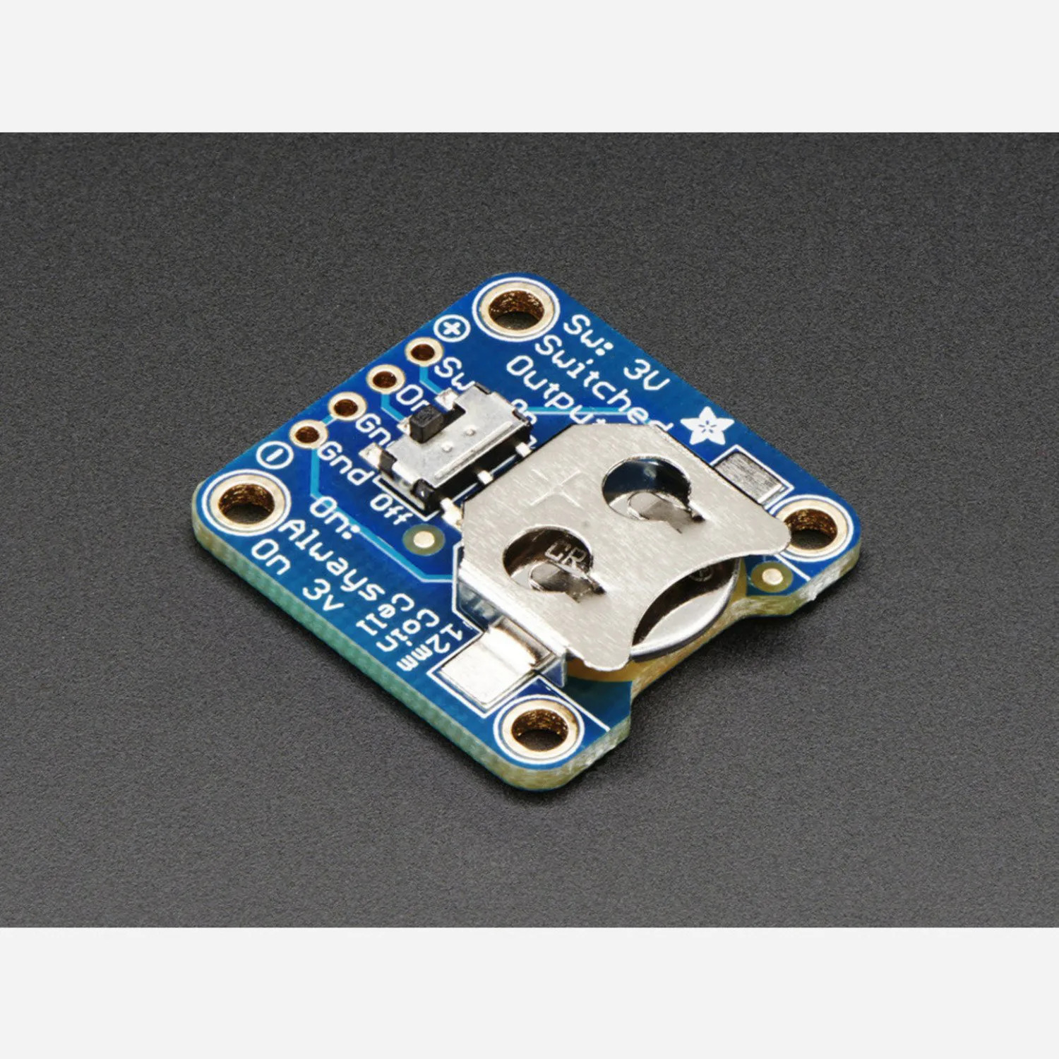 Photo of 12mm Coin Cell Breakout w/ On-Off Switch