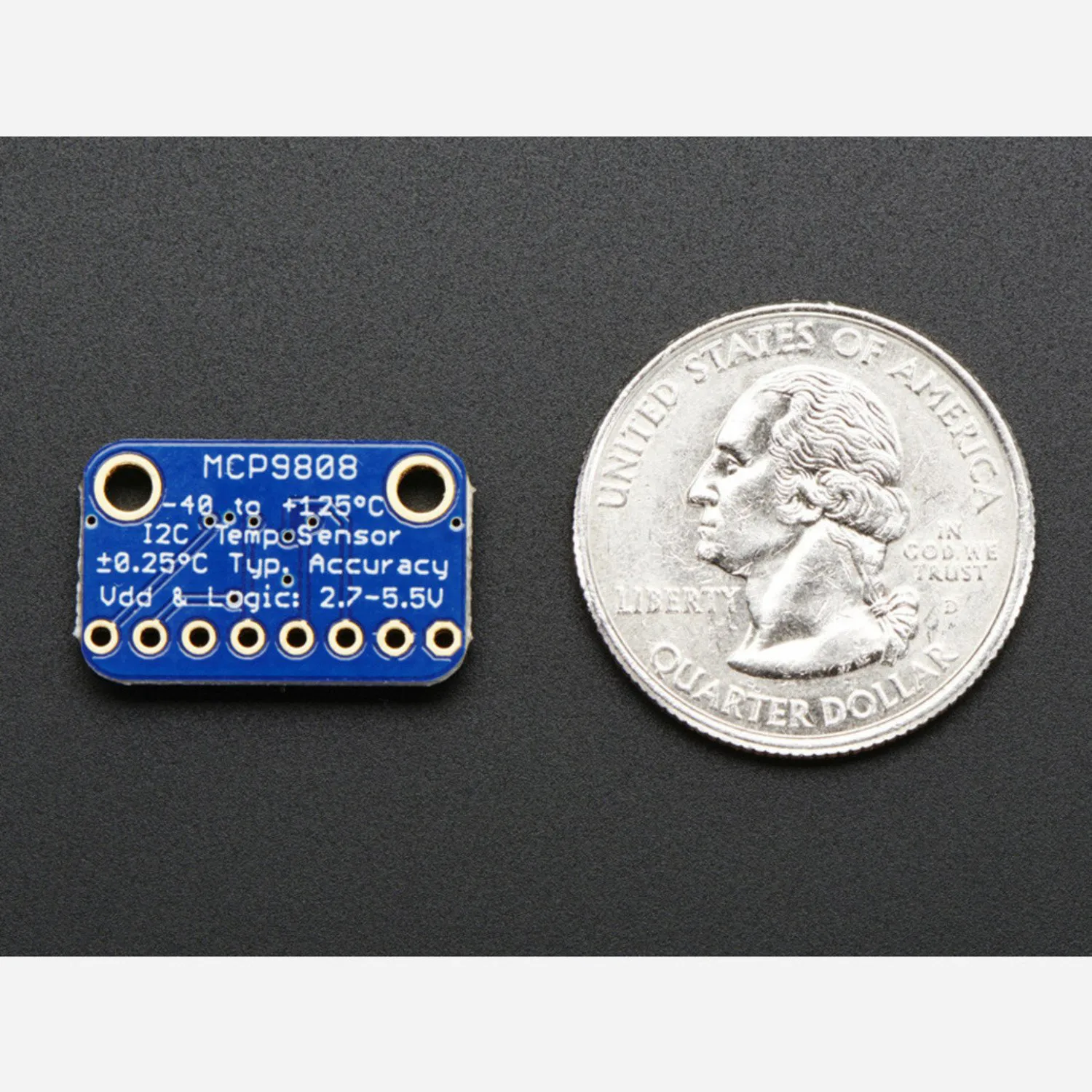 Photo of MCP9808 High Accuracy I2C Temperature Sensor Breakout Board