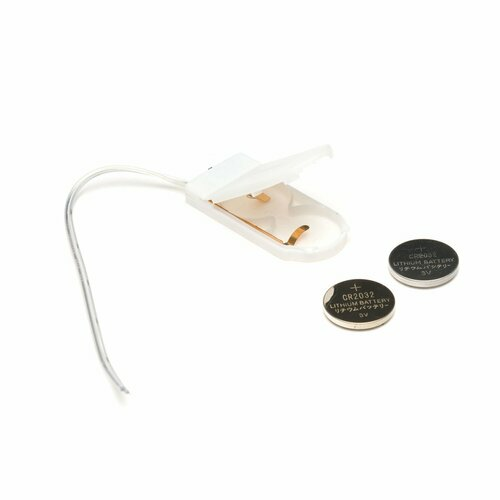 Coin Cell Battery Holder - 2xCR2032 (Enclosed) White