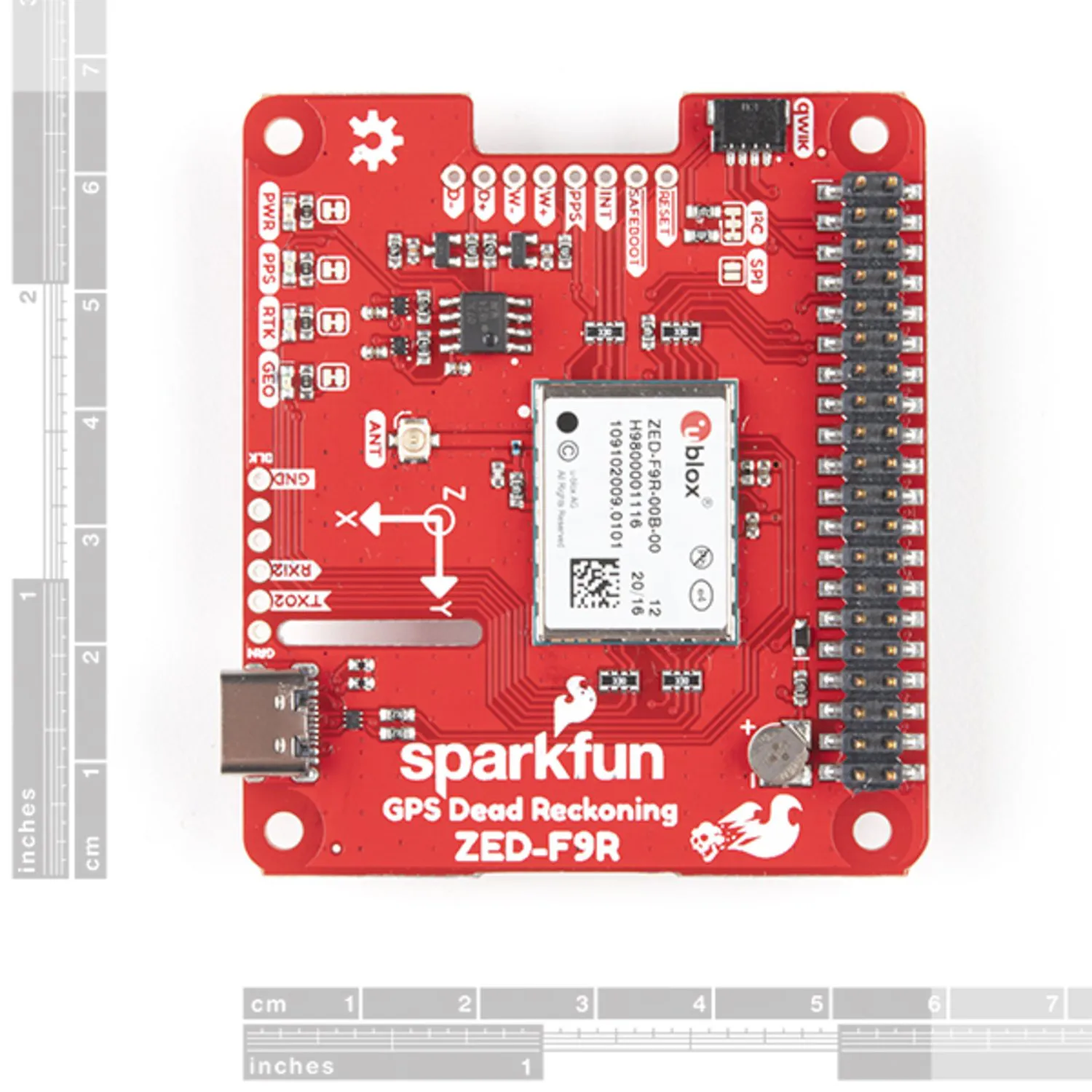 Photo of SparkFun GPS-RTK Dead Reckoning pHAT for Raspberry Pi
