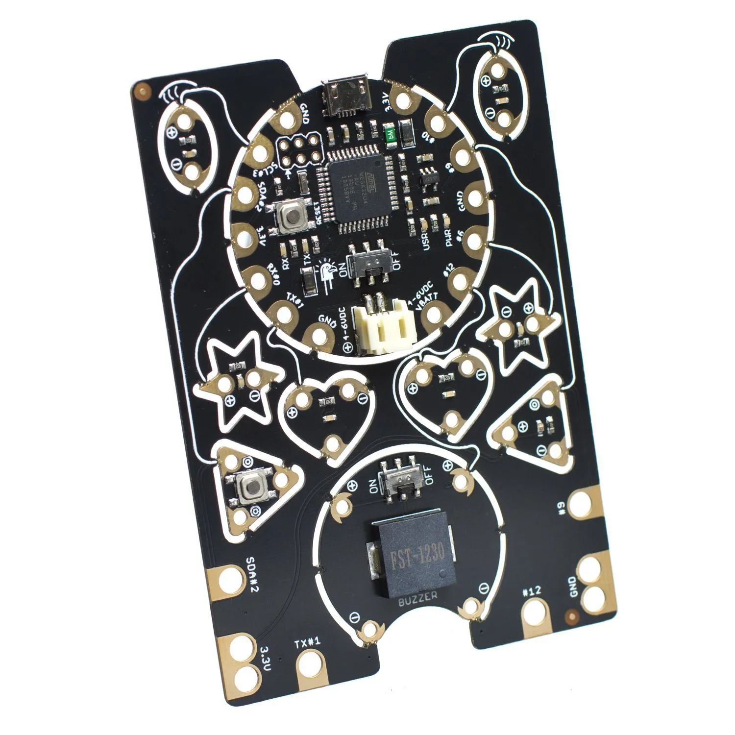 Photo of EagLED - Sewable Electronics Kit E-Textile Snippable Board with Buzzer