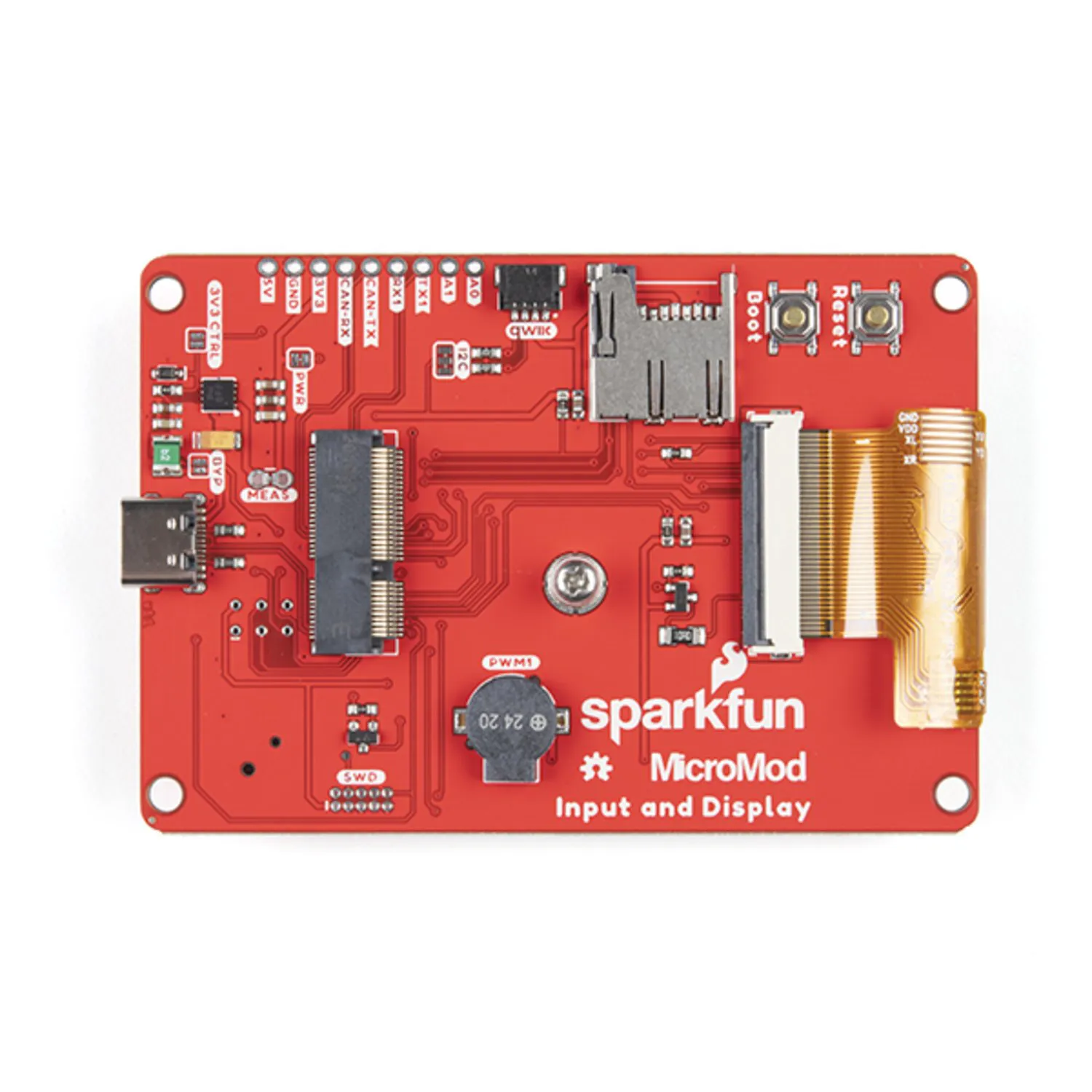 Photo of SparkFun MicroMod Input and Display Carrier Board