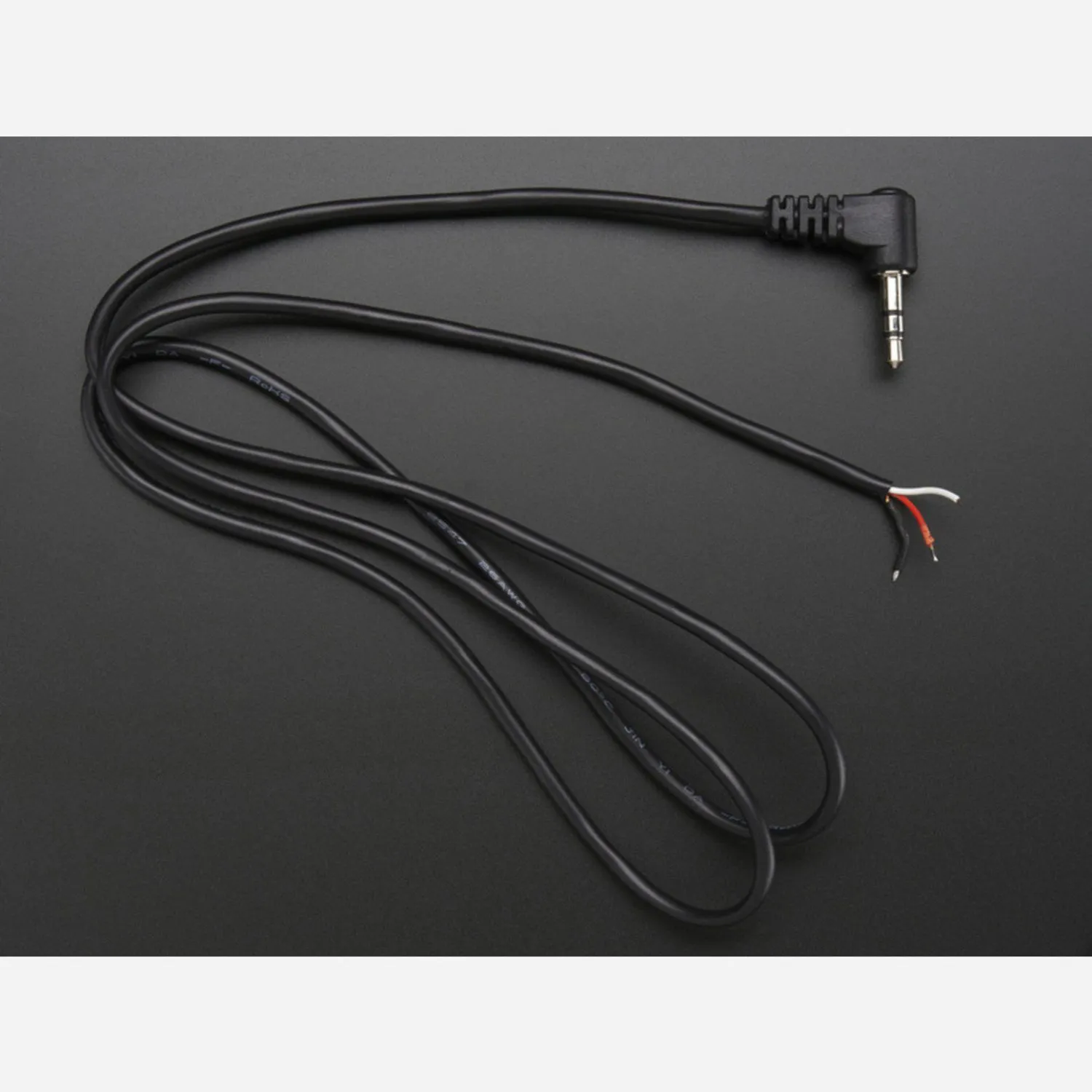 Photo of Right-Angle 3.5mm Stereo Plug to Pigtail Cable