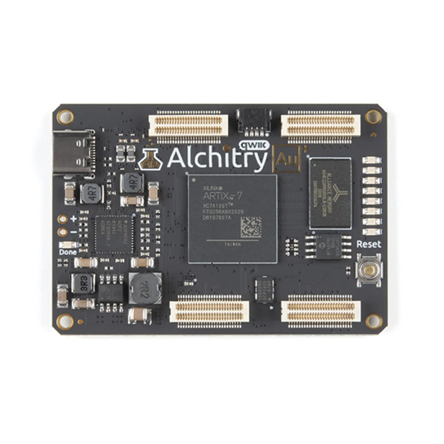 Photo of Alchitry Au+ FPGA Development Board (Xilinx Artix 7)