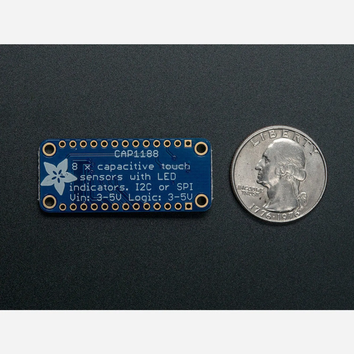 Photo of CAP1188 - 8-Key Capacitive Touch Sensor Breakout - I2C or SPI
