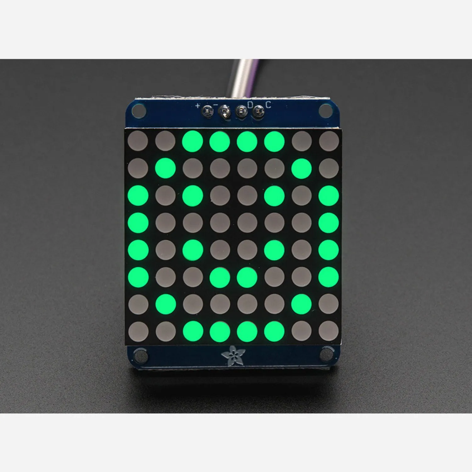 Photo of Adafruit Small 1.2 8x8 LED Matrix w/I2C Backpack - Pure Green