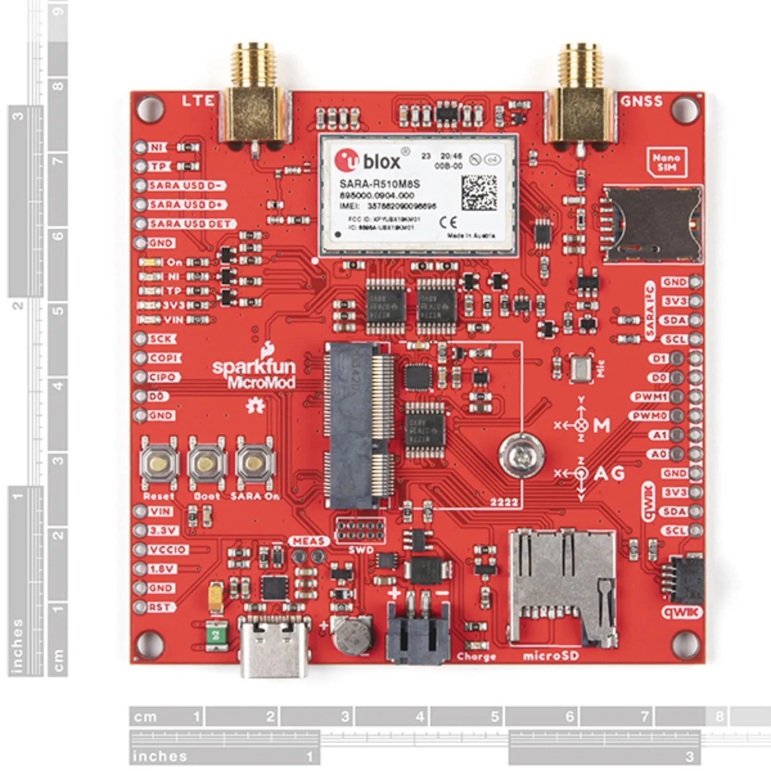 Photo of SparkFun MicroMod Asset Tracker Carrier Board