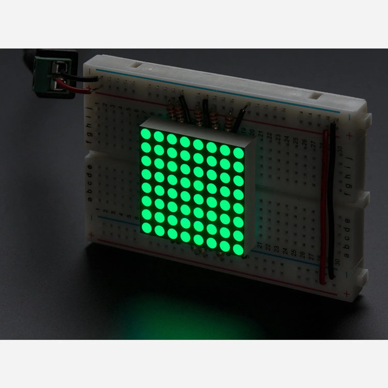 Photo of Small 1.2 8x8 Ultra Bright Pure Green LED Matrix [KWM-30881CPGB]