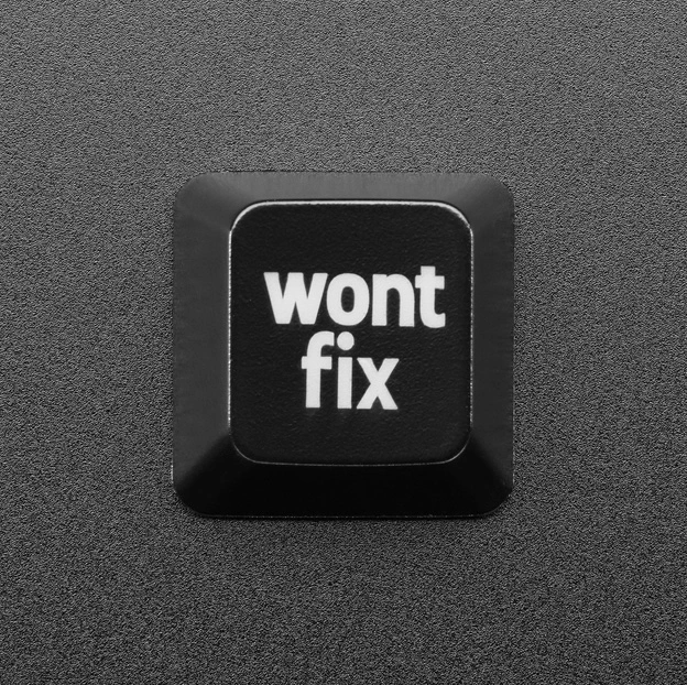 Photo of Etched Glow-Through Keycap with "wont fix" Text - MX Compatible Switches