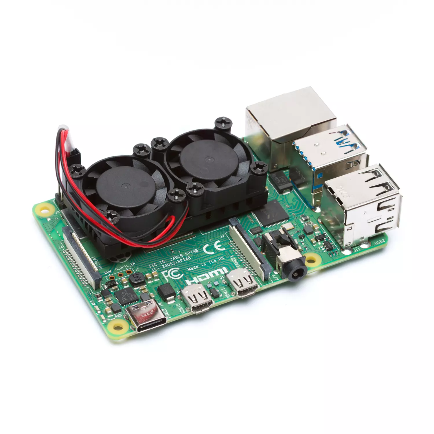 Photo of Dual Cooling Fans Heatsink Kit with Adhesive Tape For Raspberry Pi 2 / 3 Model B