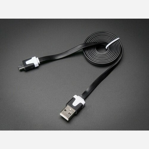 USB 'Noodle' Cable - A/MicroB [3ft]