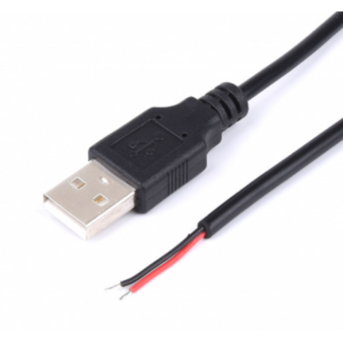 USB cable Male connector 22AWG 2A 1m 2Pin 