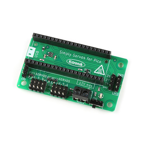 Kitronik Simply Servos Board For Raspberry Pi Pico Spark Little Bird