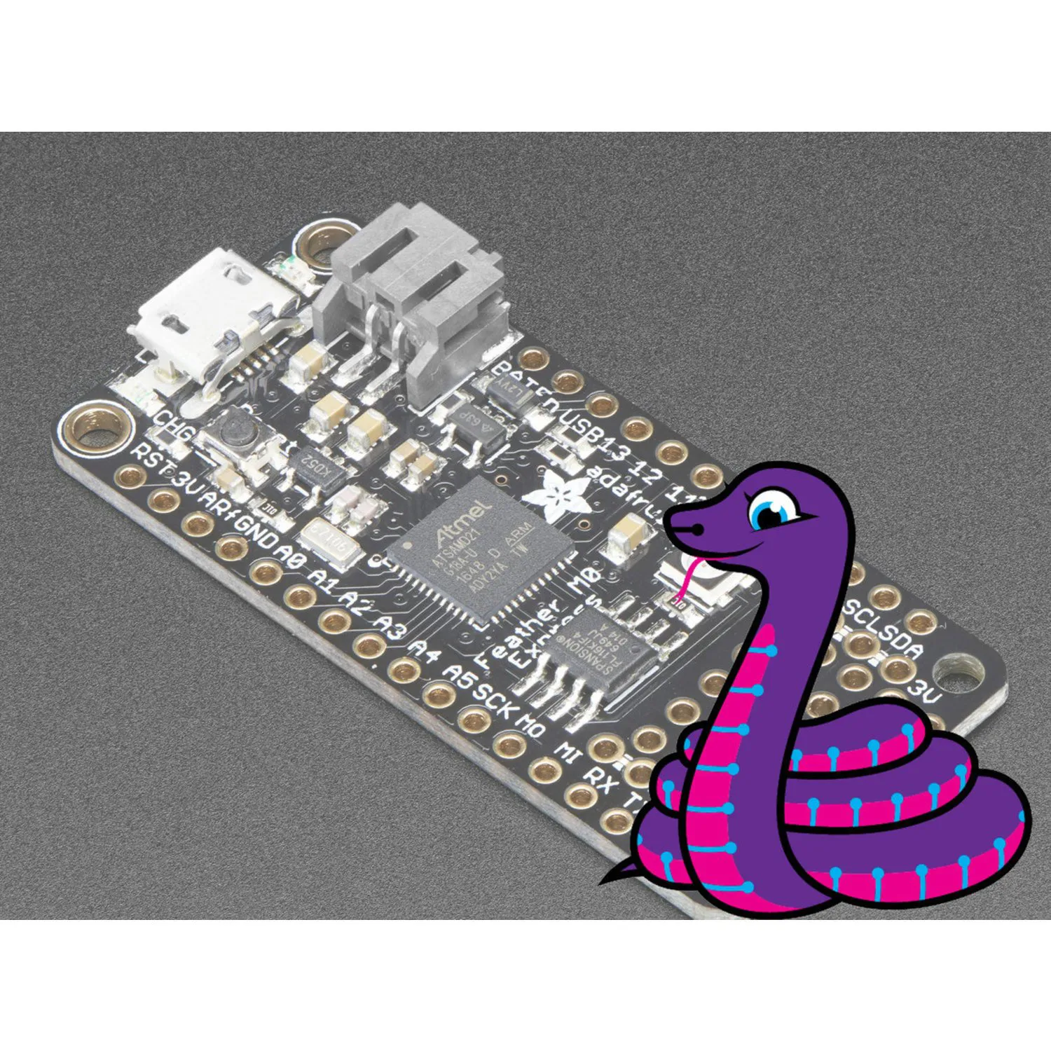 Photo of Adafruit Feather M0 Express - Designed for CircuitPython [ATSAMD21 Cortex M0]