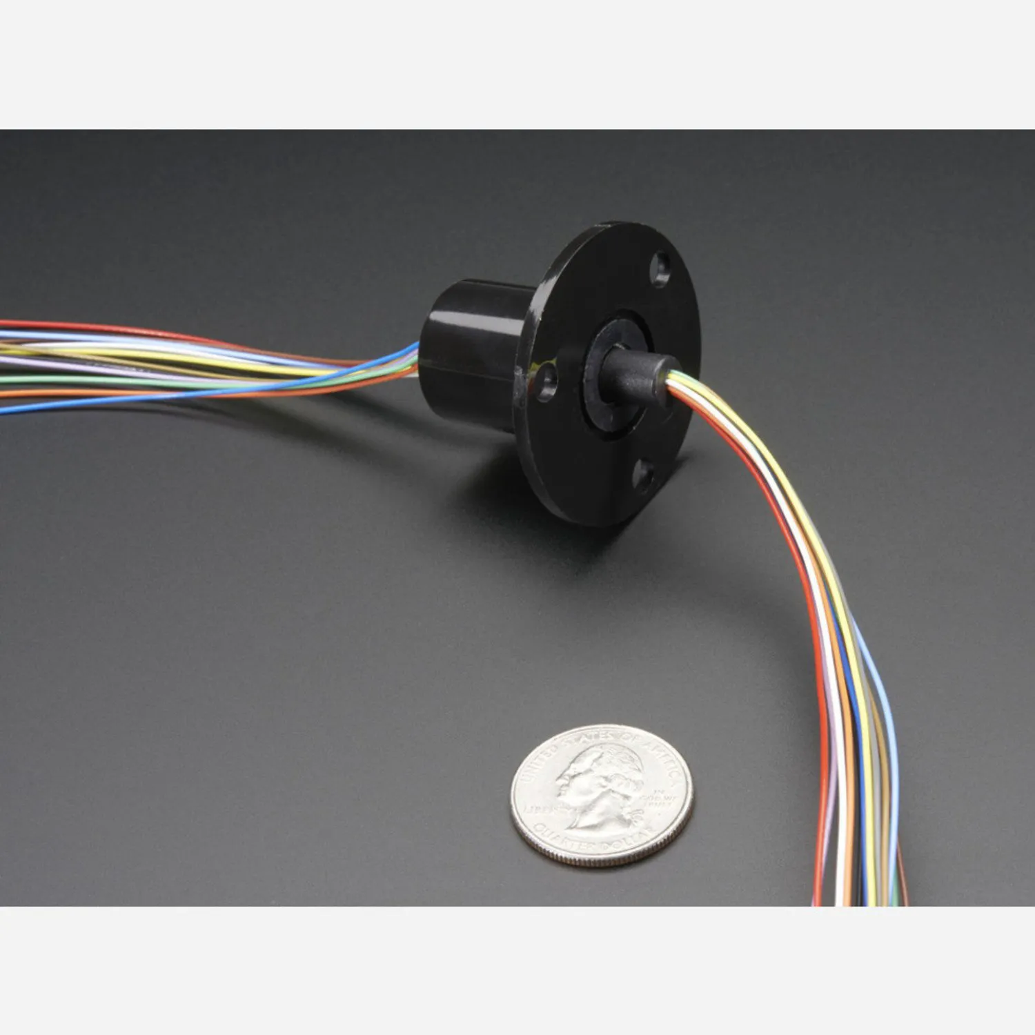 Photo of Slip Ring with Flange - 22mm diameter, 12 wires, max 240V @ 2A