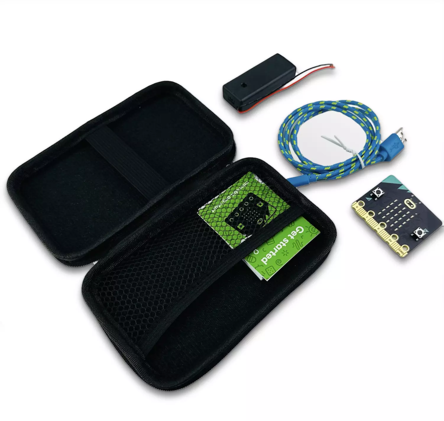 Photo of microbit v2 with storage pack