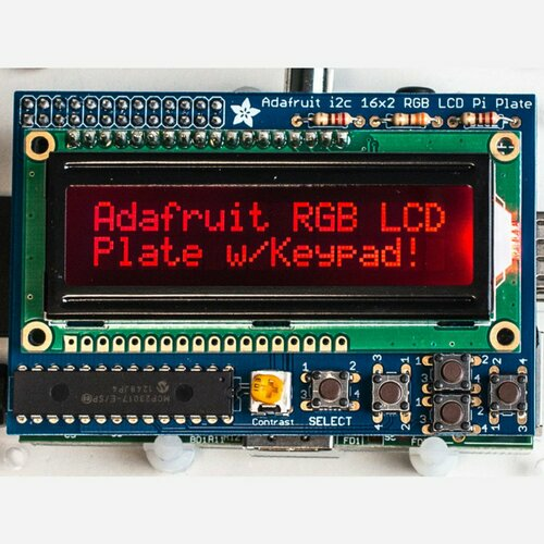 Adafruit RGB Negative 16x2 LCD+Keypad Kit for Raspberry Pi