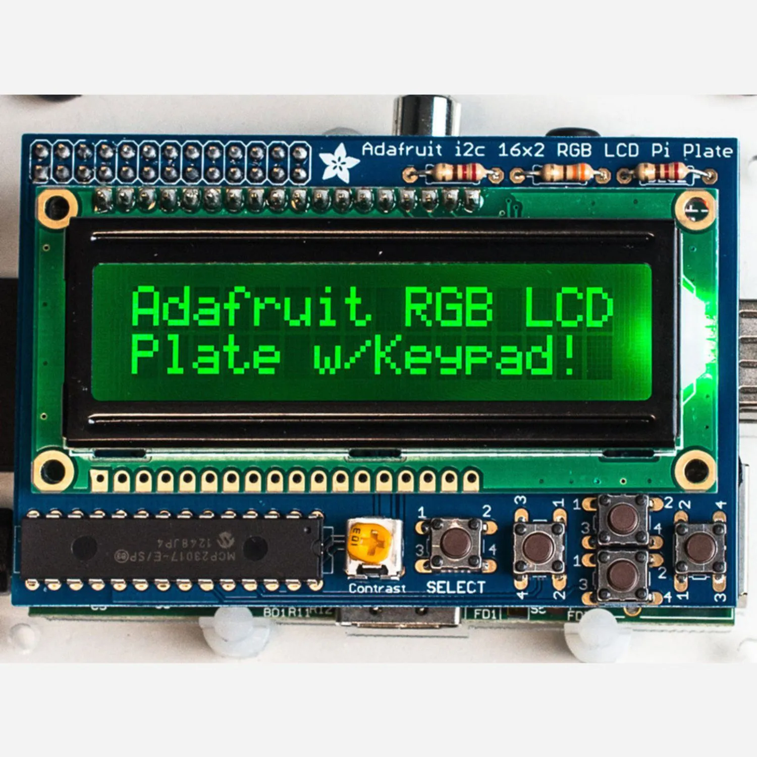 Photo of Adafruit RGB Negative 16x2 LCD+Keypad Kit for Raspberry Pi