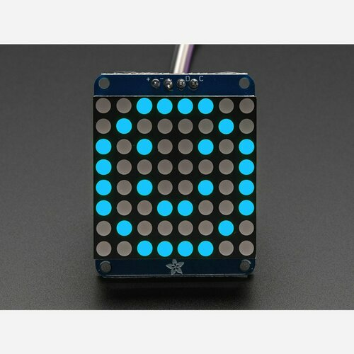 Adafruit Small 1.2 8x8 LED Matrix w/I2C Backpack - Blue