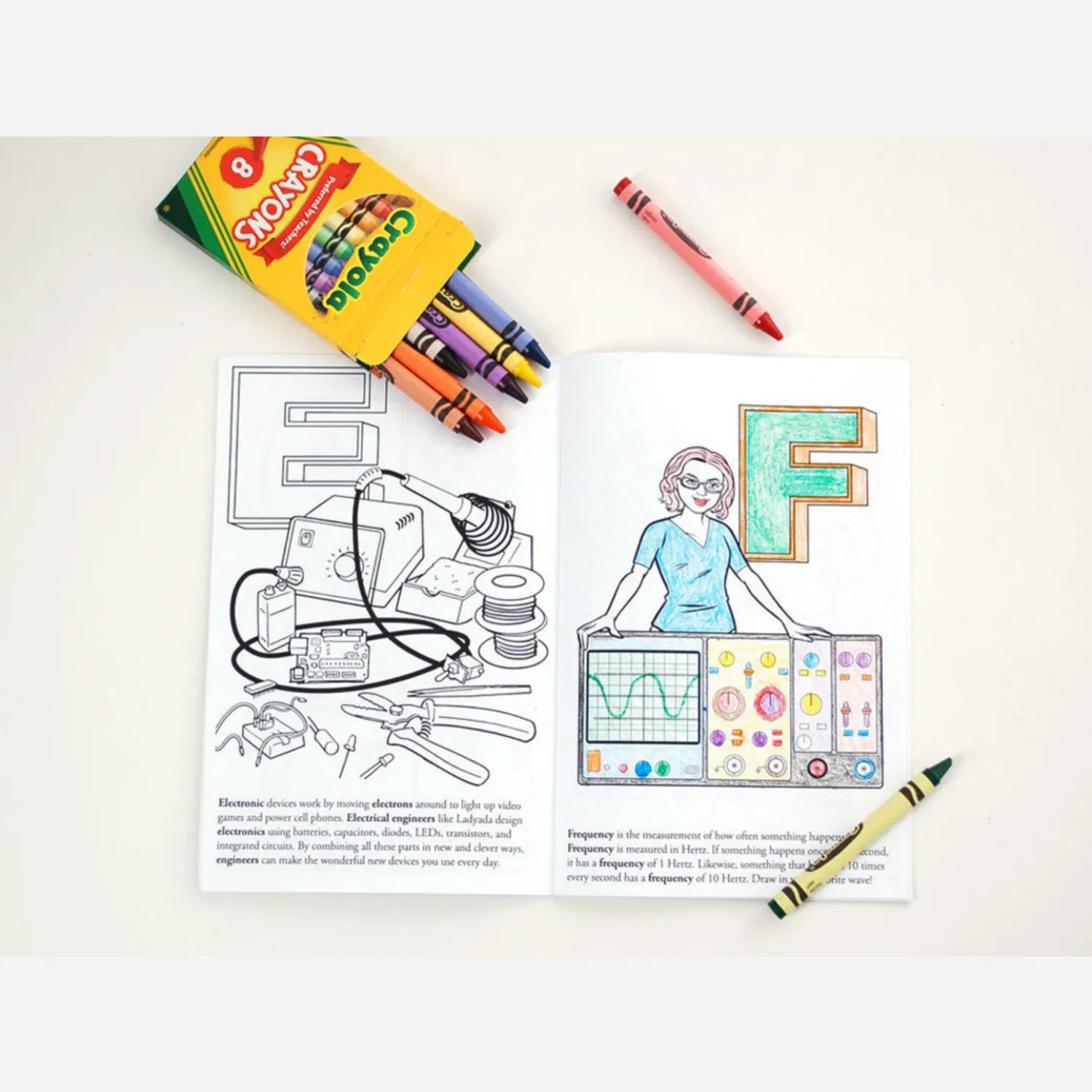 Photo of Coloring book - Ladyada's E is for electronics