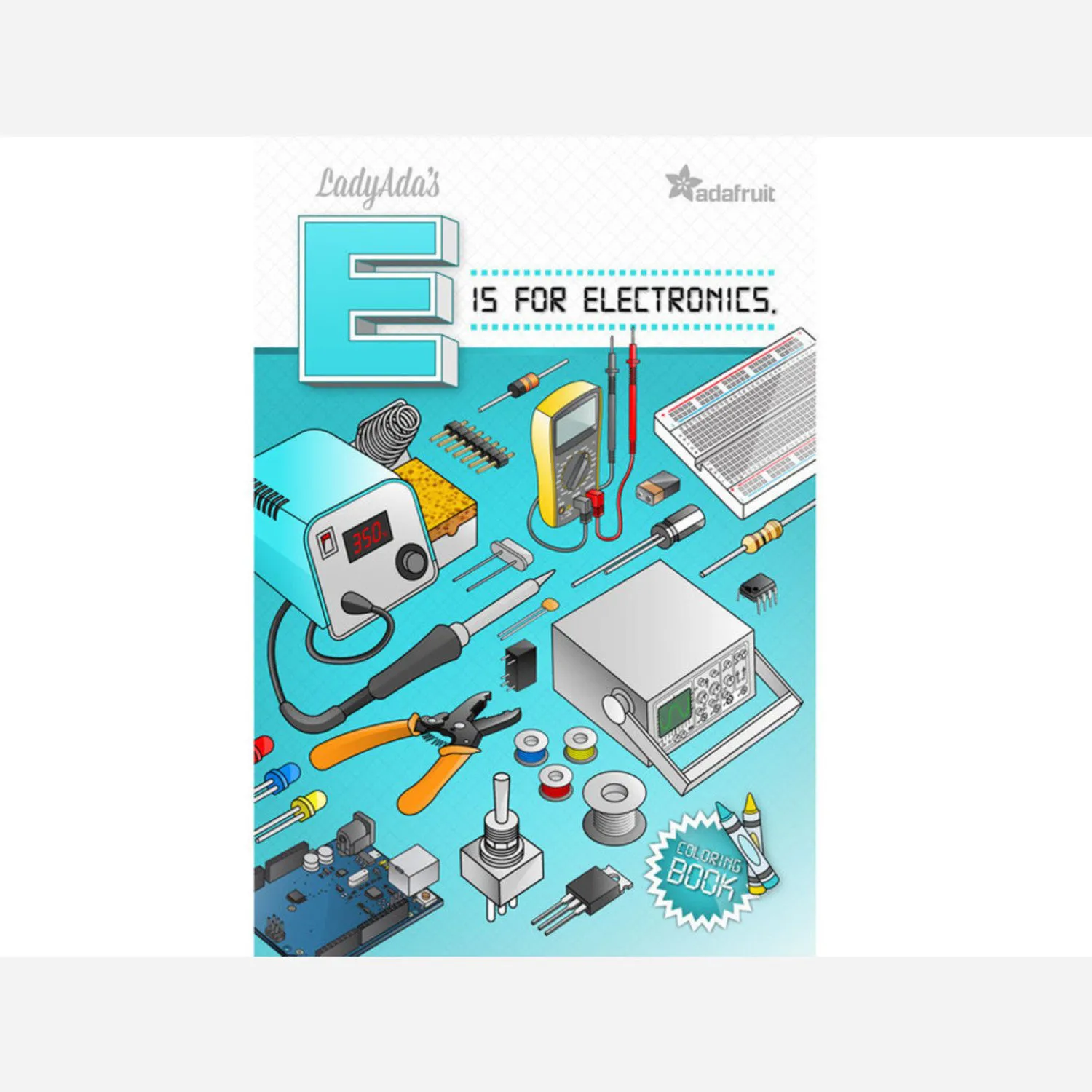 Photo of Coloring book - Ladyada's E is for electronics