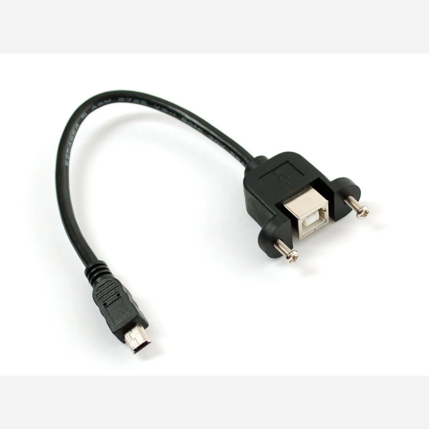 Photo of Panel Mount USB Cable - B Female to Mini-B Male